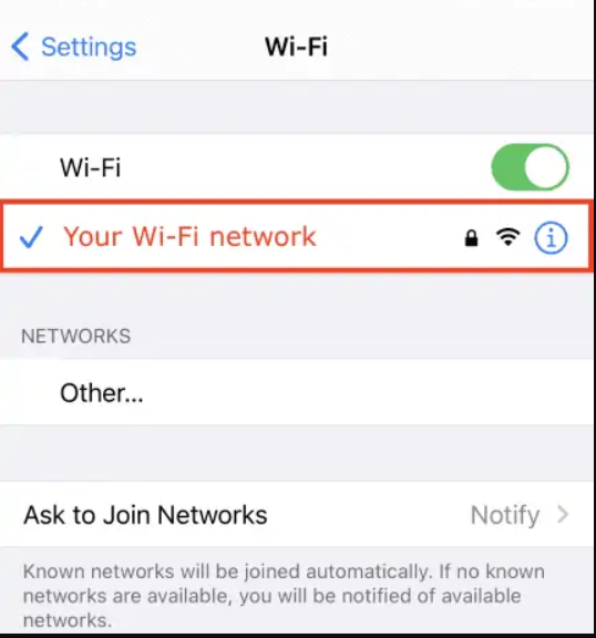Tìm mạng Wi-Fi bạn muốn cấu hình