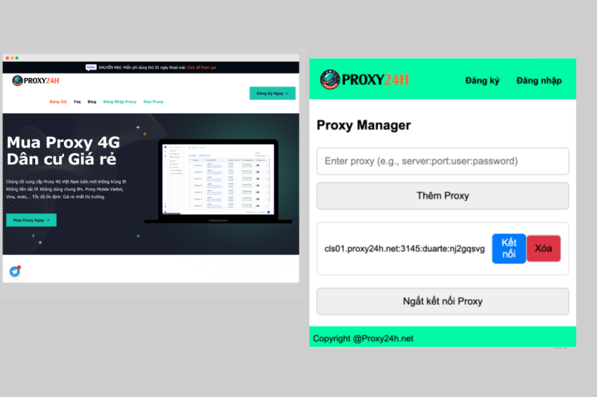 Proxy24h Manager – Tiện ích quản lý Proxy hiệu quả